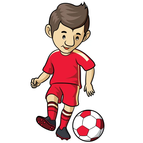 Fotboll kid cartoon — Stock vektor