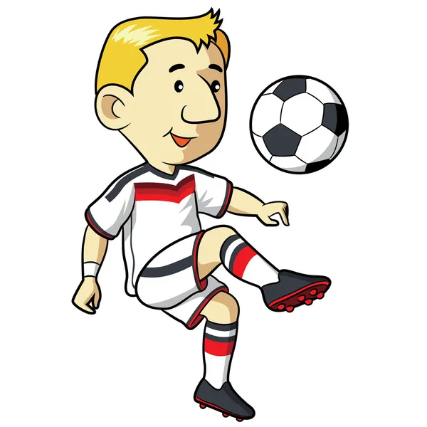 Calcio Kid cartone animato — Vettoriale Stock