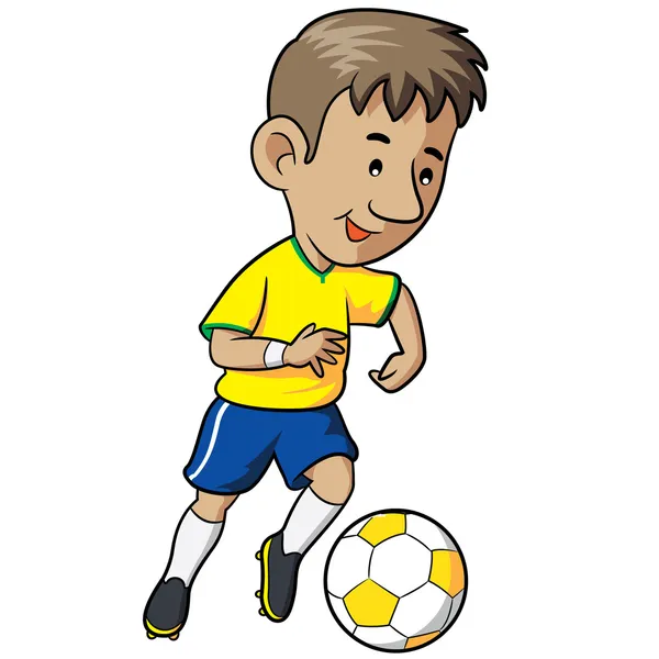 Fotboll kid cartoon — Stock vektor