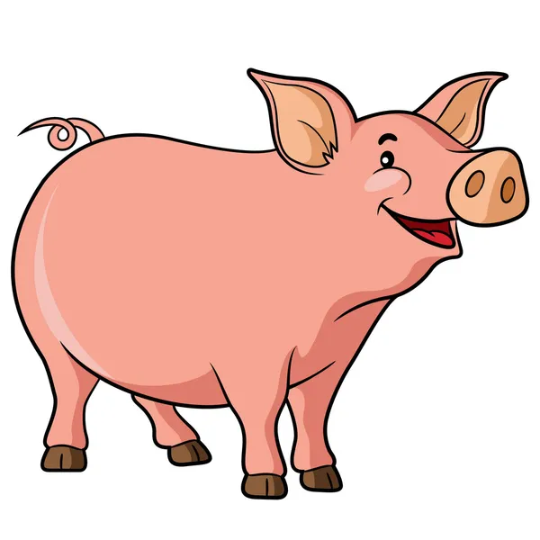 Schweinekarikatur — Stockvektor