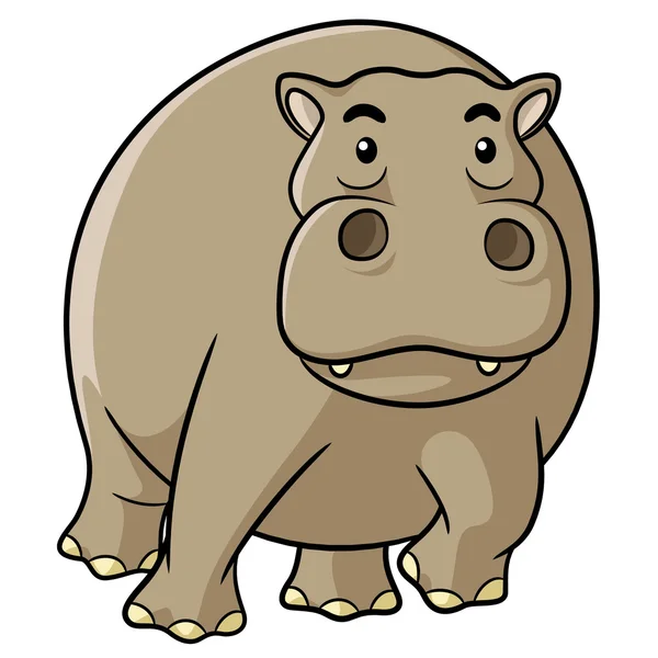 Hippo Cartoon — Stock Vector