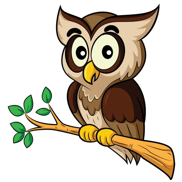 Owl Cartoon — Stock Vector