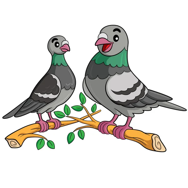 Pigeon Cartoon — Stock Vector