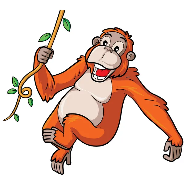 Orang-oetan cartoon — Stockvector