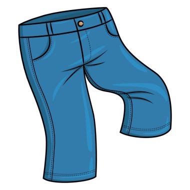 Illustration of cute cartoon long pants.
