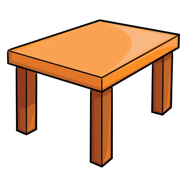 Illustration Dessin Animé Mignon Table — Image vectorielle