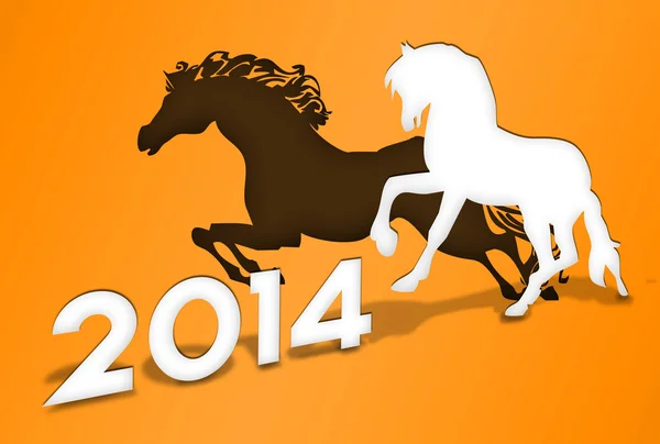 2014 new year horse — Stock Photo, Image