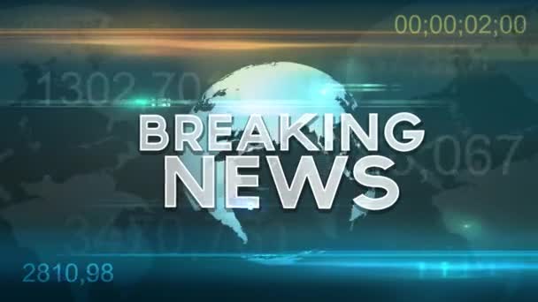 Breaking News Bewegungs-Grafik — Stockvideo