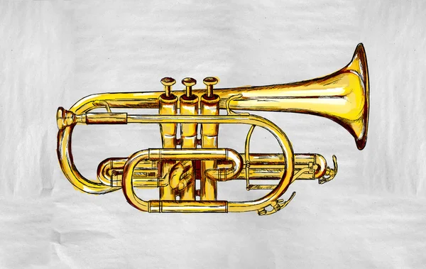 Bild der Trompetenmalerei — Stockfoto