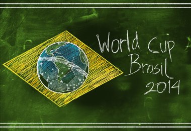 World cup Brasil 2014 sketch clipart