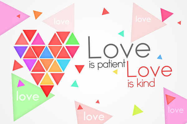 Love is Patient Love is Kind - White background