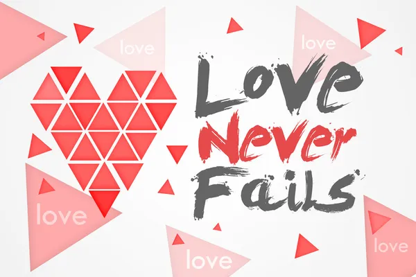 El amor nunca falla - Fondo blanco — Foto de Stock