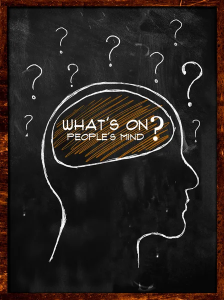 What's on people's mind? — Stockfoto