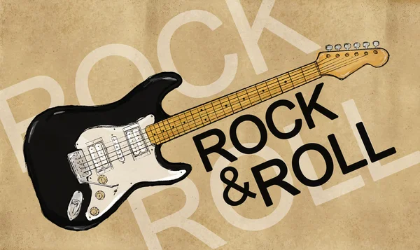 Rock & roll elektrische gitaar — Stockfoto