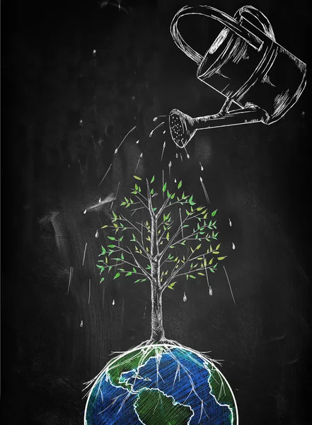 Watering Tree of the world — Stock Photo, Image