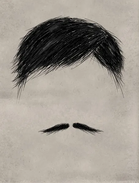 Haare und dünner Schnurrbart — Stockfoto