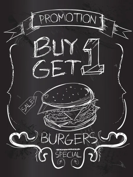 Compre um Get one Burgers — Vetor de Stock