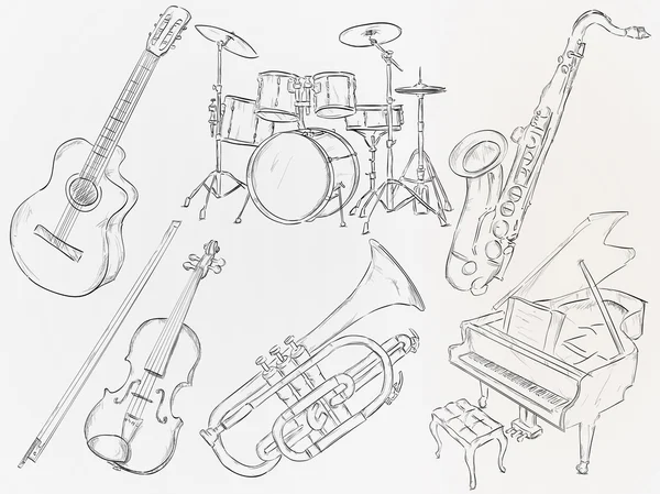 Music Instruments — Stock Vector