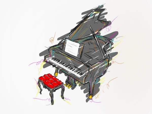 Klaviermalerei — Stockvektor
