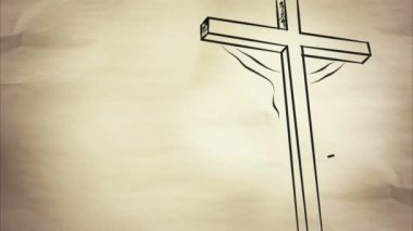 Üç eskiz döngü animasyon Alfa mat ile çapraz