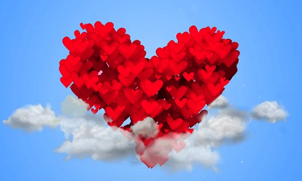 Corazón hecho de corazones pequeños — Foto de Stock