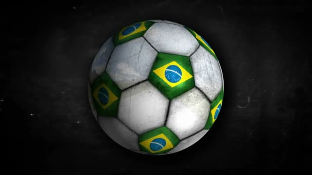 Brasil Ball Rotation — Vídeo de Stock