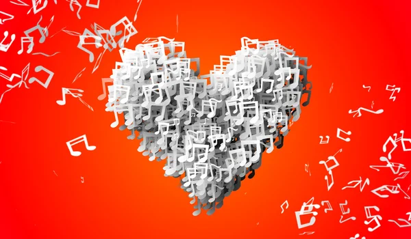 Музыкальная нота любви — стоковое фото