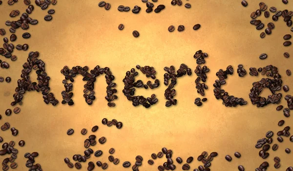 America Coffee Bean sign — Stock Photo, Image