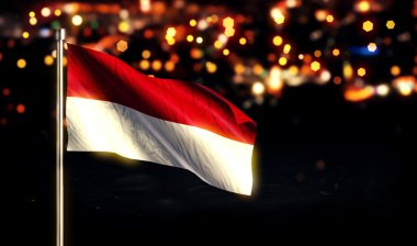 Indonesia Monaco National Flag