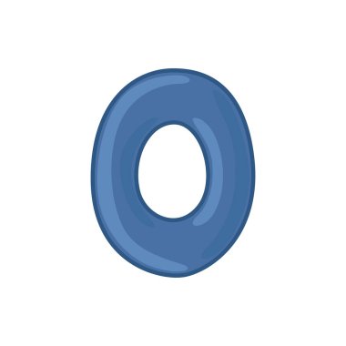 Arapça renk numarası 0 'dır. Çizgi film tarzında vektör numarası