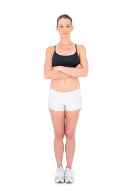 ciddi kadın spor giyim geçiş silah