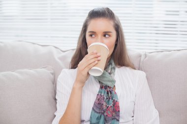 güzel model kahve içme