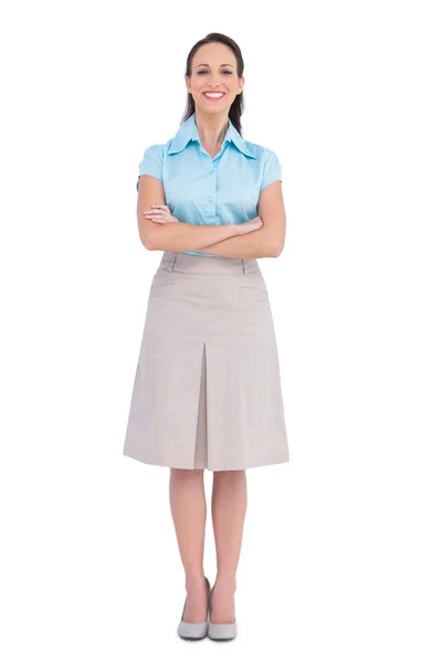 Happy stylish businesswoman posing — Stock Photo, Image