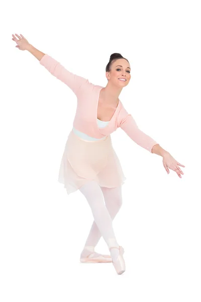 Cheerful attractive ballerina dancing — Stock Photo, Image