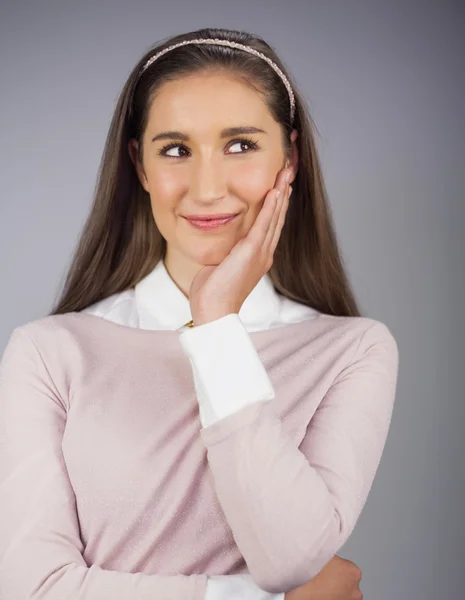 Portrait of thinking pretty model posing — Stock Photo, Image