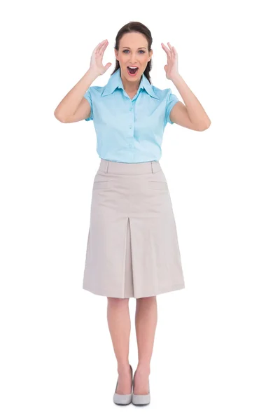 Sorprendido elegante mujer de negocios posando — Foto de Stock