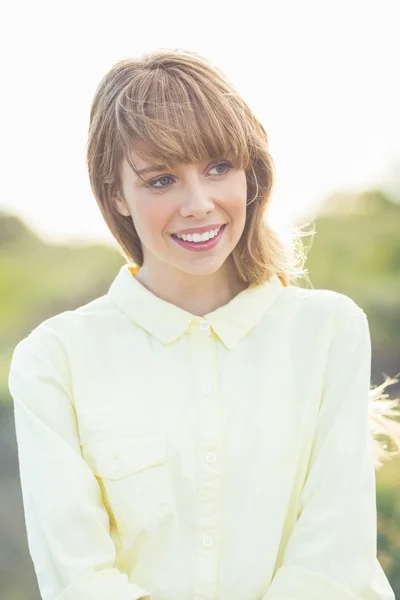 Cheerful natural blonde posing — Stock Photo, Image