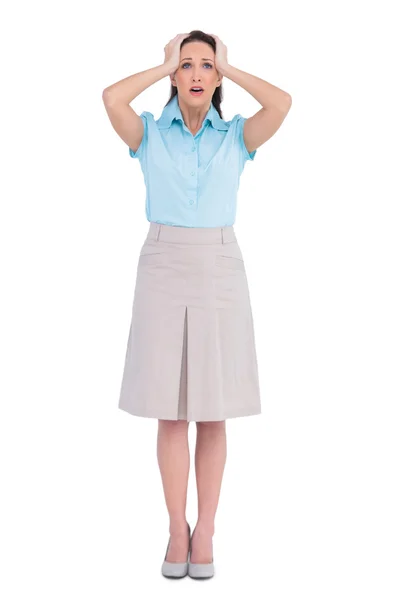 Nerviosa mujer de negocios elegante posando — Foto de Stock