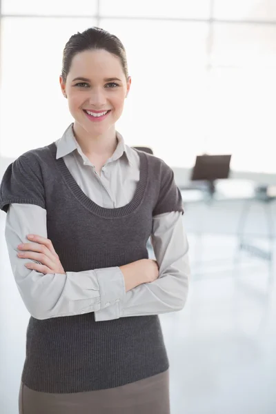 Smiling businesswoman posing Royalty Free Stock Photos