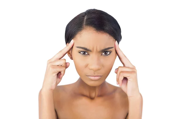 Pretty woman having a headache — Stock Photo, Image