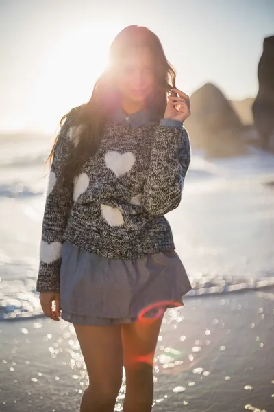 Cheerful gorgeous woman posing — Stock Photo, Image