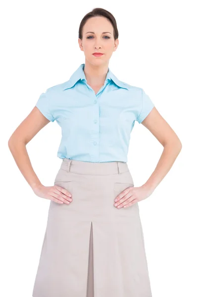 Serious classy businesswoman posing — Stock Photo, Image