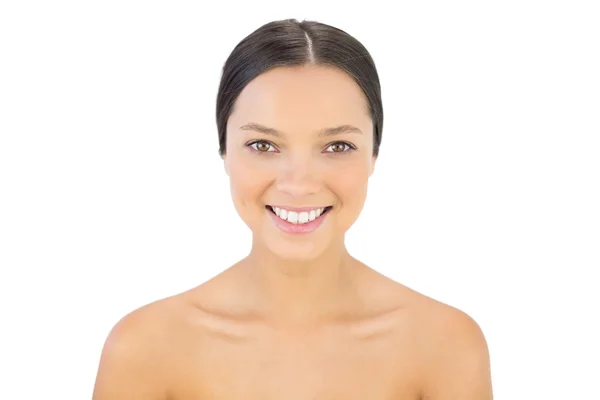 Mujer feliz sonriendo a la cámara — Foto de Stock