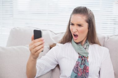 telefonda çığlık öfkeli güzel model
