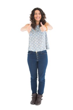 thumbs up poz güzel esmer