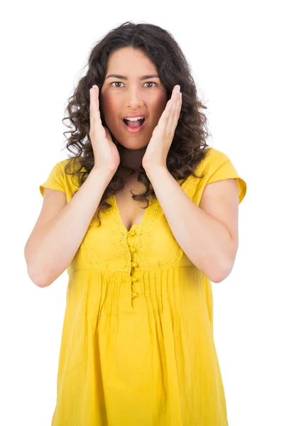 Disgusted casual young woman posing — Stock Photo, Image