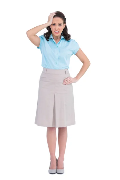 Troubled stylish businesswoman posing — Stock Photo, Image