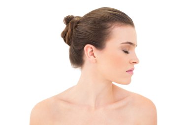 çekici bir kadın gözlerini kapatma