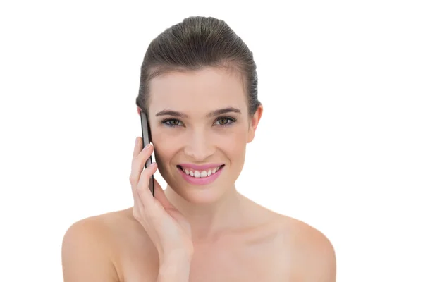 Delighted model making a phone call — Stock Photo, Image