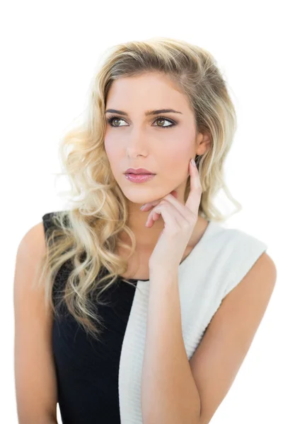 Thoughtful attractive blonde model looking away — Stock Photo, Image